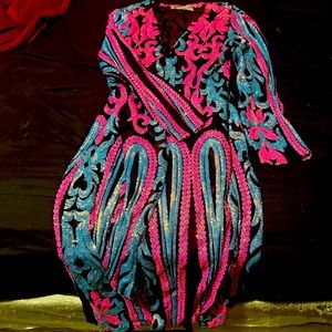 Southern fried chics hot pink and electric blue Duster